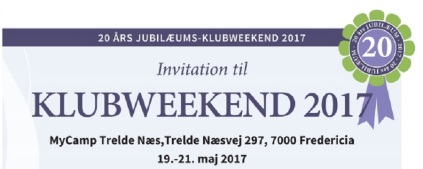 Program for 20 år Jubilæumsweekend.