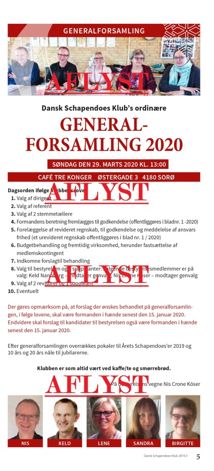 Generalforsamling d. 29 marts 2020